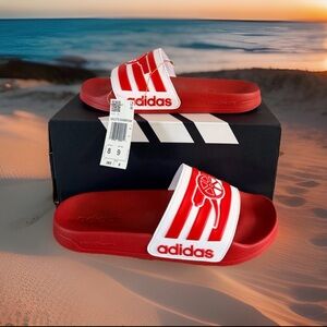 Adidas Unisex Adilette Shower Arsenal Slide Sandals. Size M-8, W-9. New in Box.